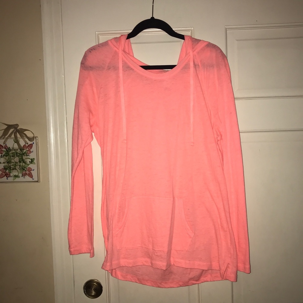 Bright pink hoodie